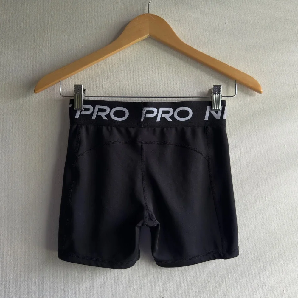 Nike Pro Compression Shorts Black Dri-FIT Athletic Training Workout Women's L